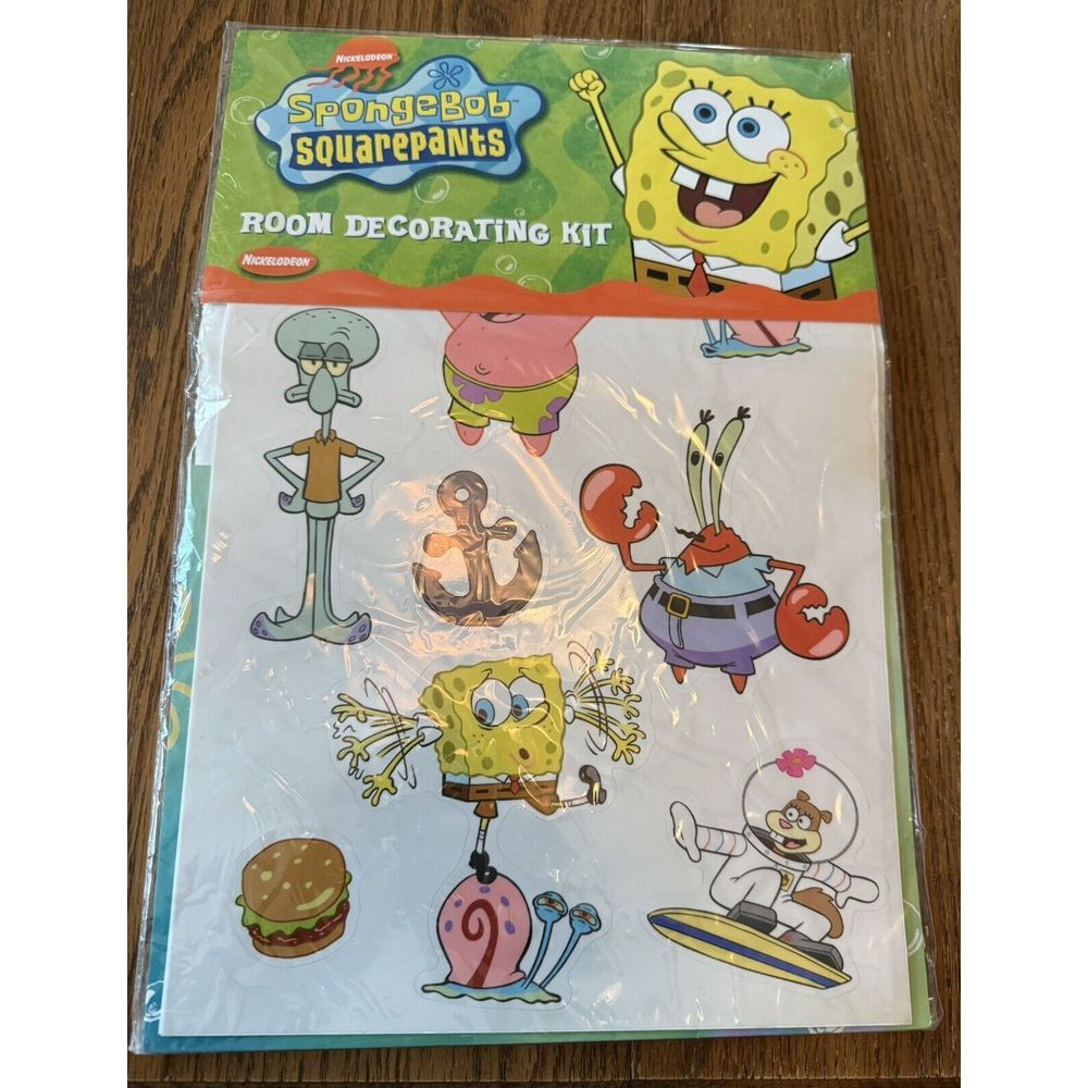 2003‎ SpongeBob Room Decorating Kit Borders Unlimited Nickelodeon Stickers VTG